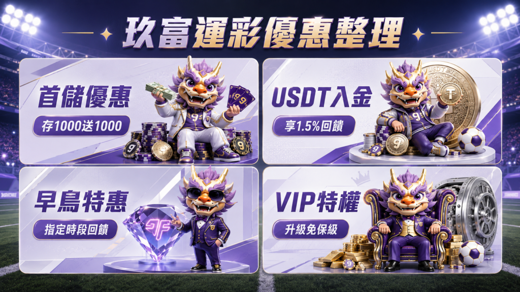 運彩推薦優惠整理，包含首儲、USDT、早鳥與VIP回饋