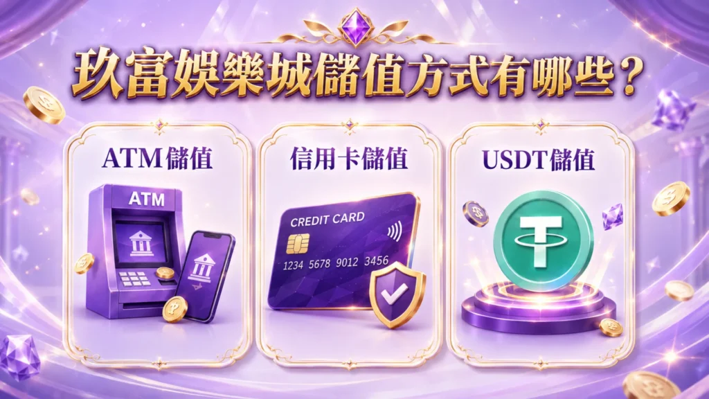娛樂城入金方式,包含ATM、信用卡與USDT儲值