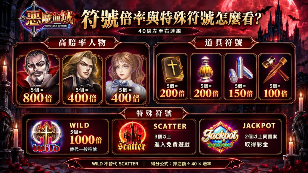 惡魔血域符號倍率與特殊符號
