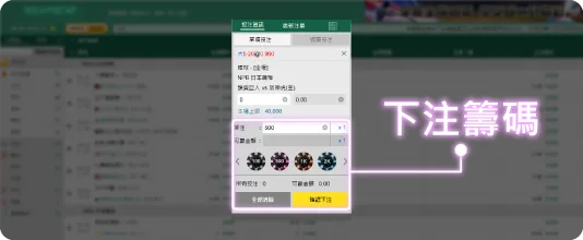 運彩投注確認下注金額