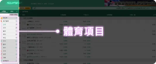 線上運彩選擇體育項目
